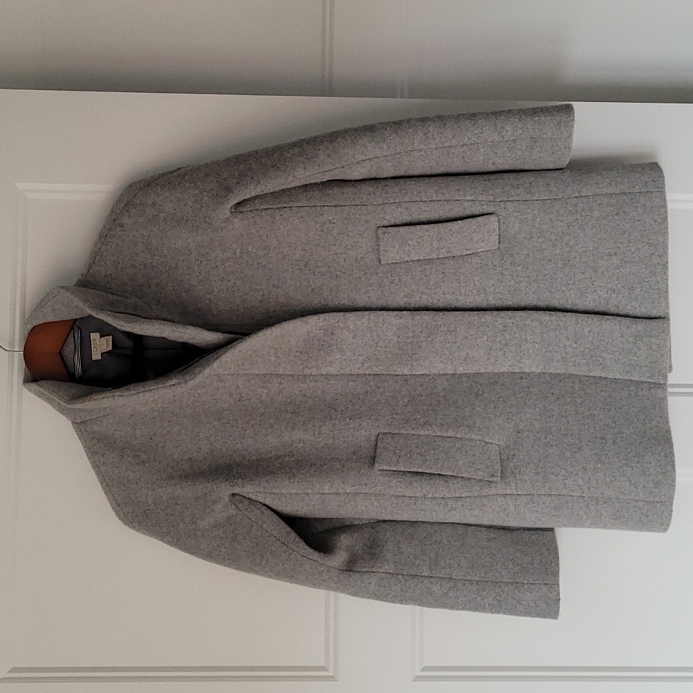 EUC j crew wool blend coat